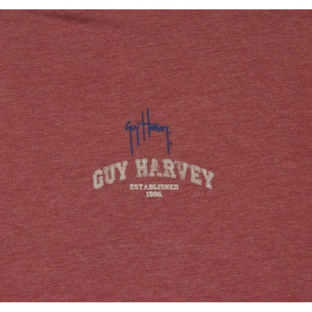 Guy Harvey men's red‎ fishing logo graphic t-shirt 86 swordfish two sided sz. XL - Picture 3 of 9